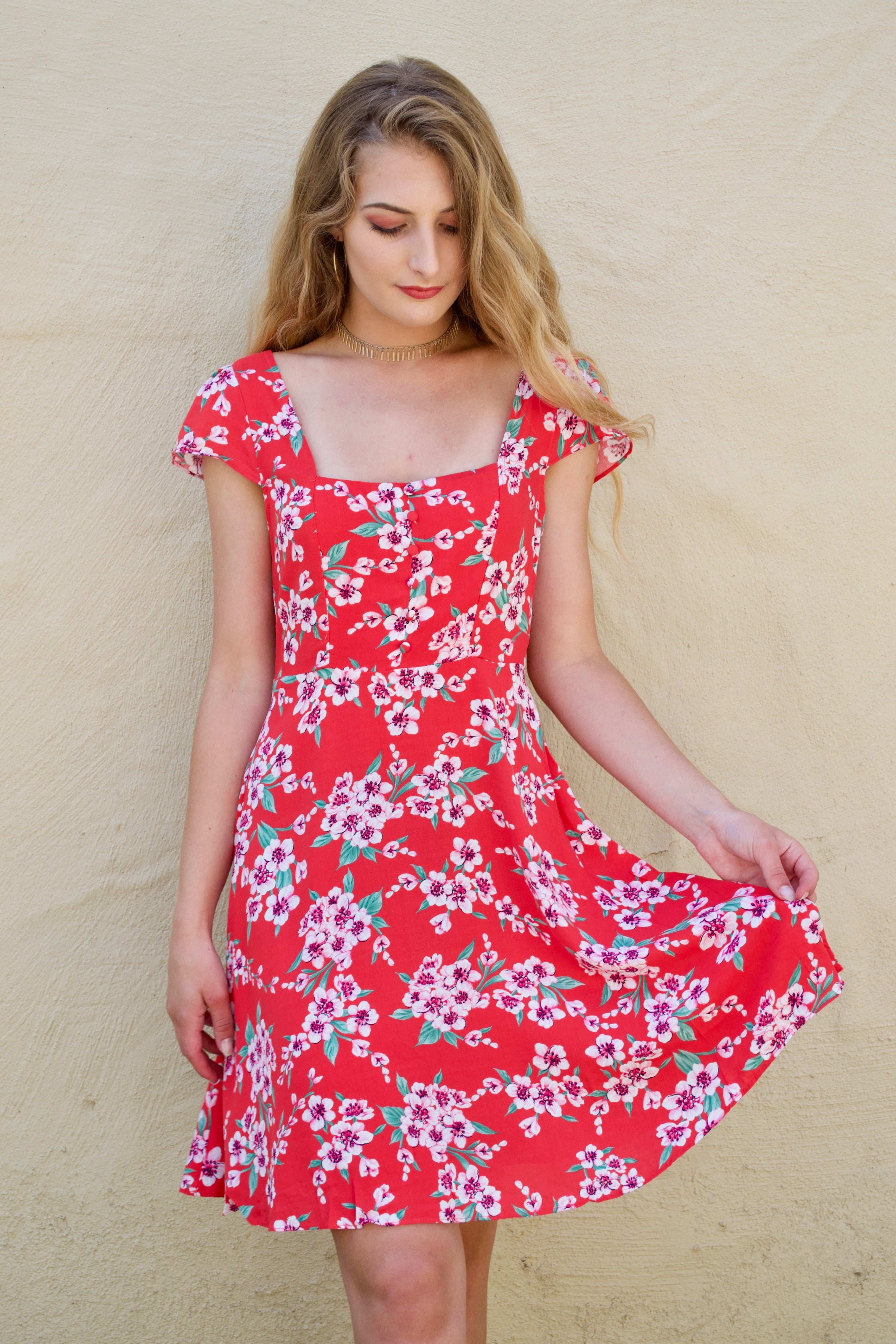 Aakaa floral dress best sale